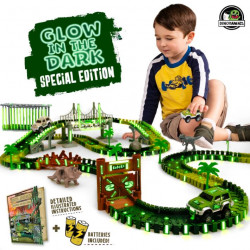 JitteryGit Dinosaur Toys For Boys Race Car Track Set