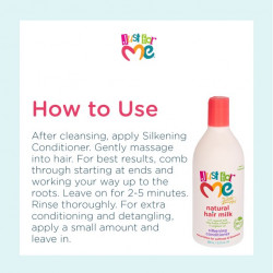 Just For Me Natural Hair Milk Detangling & Silkening Kids Daily Conditioner with Coconut, Shea Butter, Vitamin E & Sunflower Oil, 13.5 fl oz