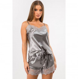 Just Sexy Lingerie, Women's Sexy Satin Cami And Shortl Set In