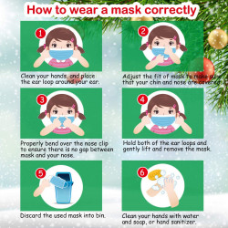 Kids Face Mask, Christmas Kids Mask, Funny Disposable Face Masks 50 Pack-Kids