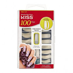 KISS 100 Puntas Curvadas Superpuestas 100PS08 (1 Paquete) Uñas Falsas