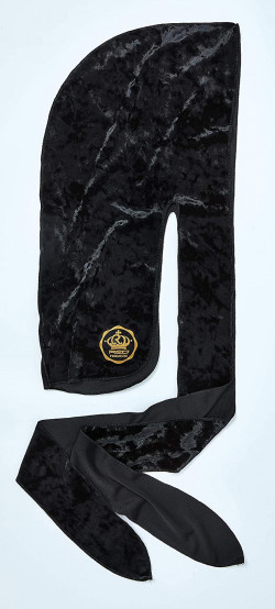 KISS Rojo Premium Bow Wow X Power Wave - Terciopelo aplastado Durag (negro)