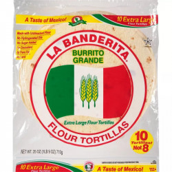 La Banderita Burrito Grande Extra Large Flour Tortillas - 25oz/10ct