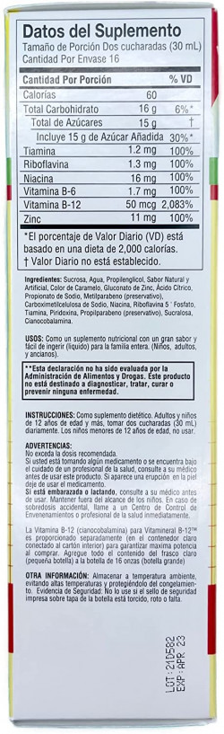 Vitaminera B12 alcohol Free