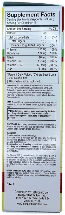 Vitaminera B12 alcohol Free