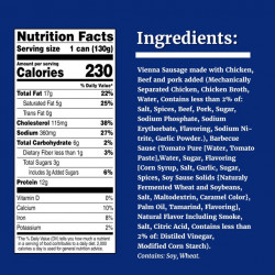 Libby's Vienna Sausage, in Barbecue Sauce, 4.6 oz Can