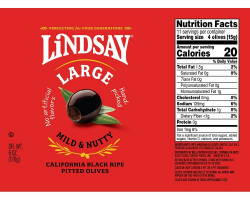 Lindsay Large Pitted Ripe Black Olives