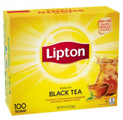 Lipton 100% Natural Black Tea Bags, 100 Ct