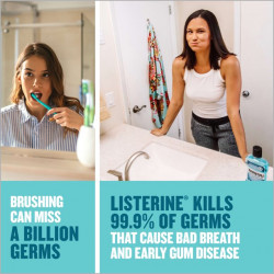 Listerine Cool Mint Antiseptic Mouthwash, Bad Breath & Plaque | 250 ml