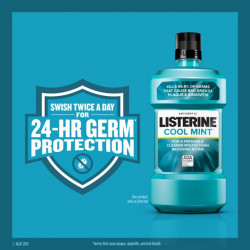 Listerine Cool Mint Antiseptic Mouthwash, Bad Breath & Plaque | 250 ml