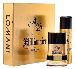 Lomani AB Spirit Millionaire EDT 3.3 Oz 2 Pcs Gift Set Men
