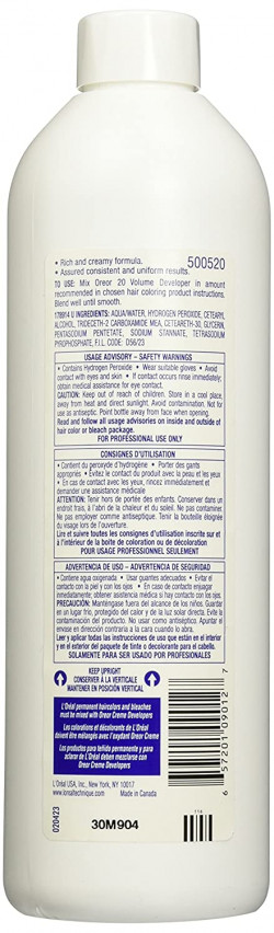 L'Oreal Paris, Oreor 20/30/40 Volume Creme Developer