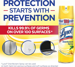 Lysol Disinfectant Spray, Lemon Breeze, 19 Ounce