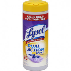Lysol Dual Action Disinfecting Wipes, Citrus, 35 Ct