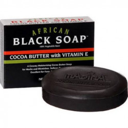 Madina African Black Soap Cocoa Butter With Vitamin E, 3.5 Oz