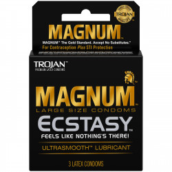 Trojan Magnum Ecstasy Latex Condoms 3 Pack
