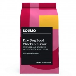 Solimo Basic Dry Dog Food With Grains | Chicken Or Beef Flavor