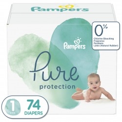 Pampers Pure Protection Newborn Diapers | 74 PCs