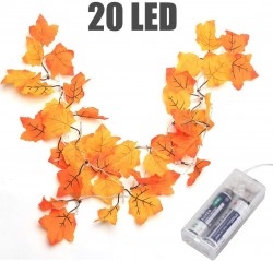 Thanksgiving Decorations Lighted Fall Garland, Thanksgiving Decor Halloween String Lights 8.2 Feet 20 LED, Thanksgiving Gift