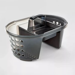 2 In 1 Plastic Shower Caddy Gray - Room Essentials