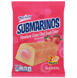 Marinela Submarinos Strawberry Flavor Cream-Filled Cakes