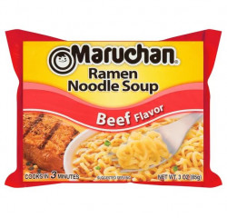 Maruchan Ramen Noodle Beef Flavor Soup, 3 Oz