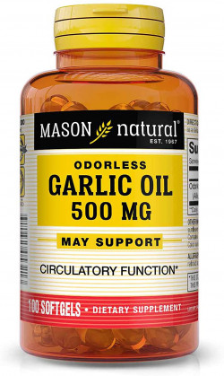 MASON NATURAL, Garlic Oil 500 ODORLESS