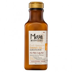 Maui Moisture Curl Quench + Coconut Oil Curl-Defining Anti-Frizz Conditioner To Hydrate And Detangle Tight Curly Hair, Softening Conditioner, Vegan, Silicone & Paraben-Free, 13 Fl Oz