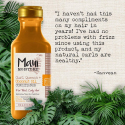 Maui Moisture Curl Quench + Coconut Oil Curl-Defining Anti-Frizz Shampoo to Hydrate and Detangle Tight Curly Hair, Softening Shampoo, Vegan, Silicone & Paraben-Free, 13 fl oz