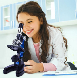 Maxx Explore 48 Piece Microscope Set - Beginner STEM Kit With Carrying Case For Kids