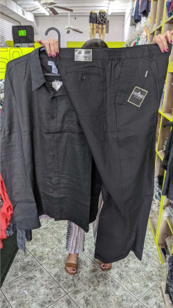 Mens Black 100%cotton Set Mojito Full Sleeve Shirt With Pocket & Pant Sizes S To XL