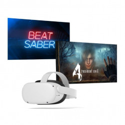 Meta Quest 2 (Oculus) — Advanced All-In-One Virtual Reality Headset — With Resident Evil 4 And Beat Saber