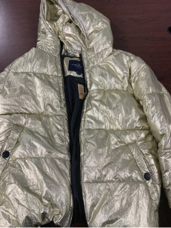 Metallic Gold American Eagle Outfitters Puffer Jacket- Small