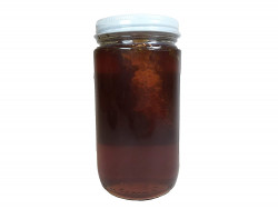 Miel cruda con peine de miel – Puro todo natural sin filtrar y sin pasteurizar – McCoy's Honey Florida Florida, tarro de miel de flor de naranja 16 oz