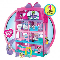 Minnie Mouse Bow-Tel Hotel, 2-Sided Playset with Lights, Sounds, and Elevator, 20 Pieces