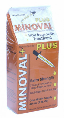 MINOVAL PLUS Hair Regrowth Treatment- Minoxidil 5% Extra Strength 2oz Dropper