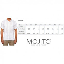 Mojito Collection Men's Big & Tall Linen Guayabera Shirt