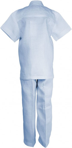 Mojito Kids Conjunto de camisa y pantalón Guayabera de lino para niños