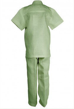 Mojito Kids Conjunto de camisa y pantalón Guayabera de lino para niños