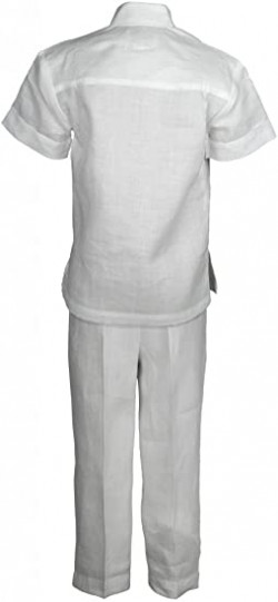 Mojito Kids Conjunto de camisa y pantalón Guayabera de lino para niños