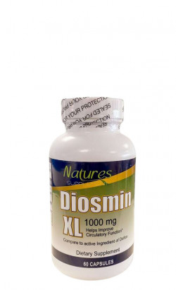 Natures Dietary Supplement Diosmin XL 1000 Mg Help Improve Circulatory Function