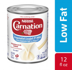 Nestle Carnation Lowfat 2% Evaporated Milk, Vitamins A And D Added 12 Fl Oz