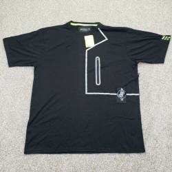 NEW Brooklyn Standard Large L Mens T Shirt Reflective Short Sleeve Black