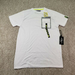 NEW Brooklyn Standard Large L Mens T Shirt Reflective Short Sleeve White