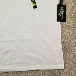 NEW Brooklyn Standard Large L Mens T Shirt Short Sleeve Reflective White