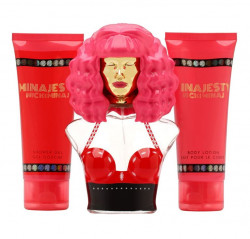 Nicki Minaj Minajesty Eau De Parfum Spray 3.4 Oz + Body Lotion 3.4 Oz + Shower Gel 3.4 Oz