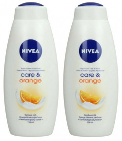 Nivea Shower Gel Care & Orange Scent 750 Ml (Pack Of 2)