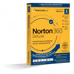 Norton 360 Deluxe, 5 Devices, 1-Year Subscription with Auto Renewal