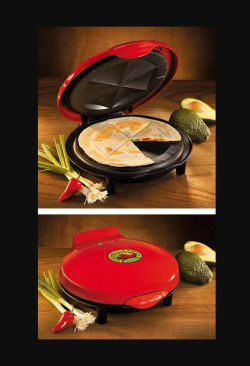 Nostalgia EQM200 6-Wedge Electric Quesadilla Maker With Extra Stuffing Latch