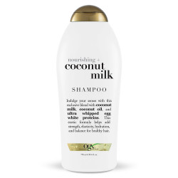 OGX Nourishing + Coconut Milk Moisturizing Conditioner for Strong & Healthy Hair, with Coconut Milk, Coconut Oil & Egg White Protein, Paraben-Free, Sulfate-Free Surfactants, 25.4 fl oz